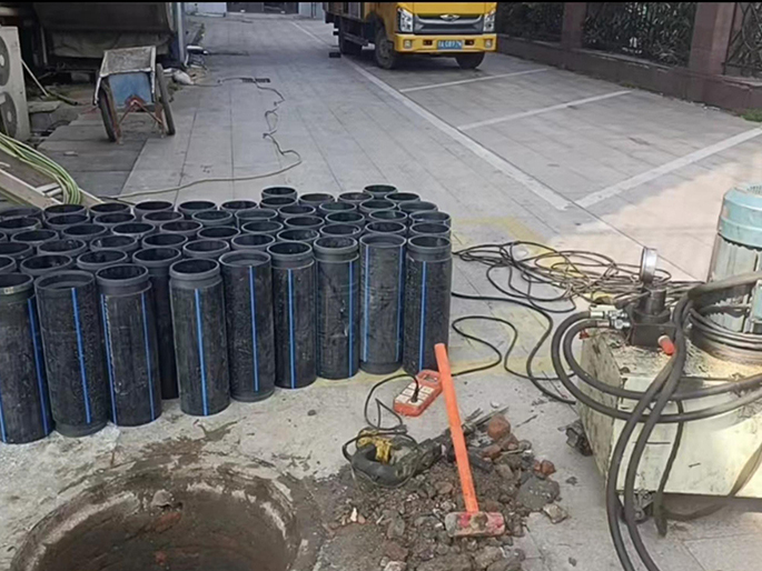 长乐PE置换管厂家 DN315置换管 非开挖管短管置换